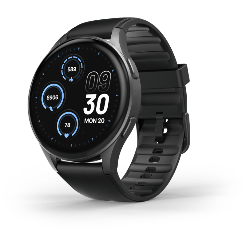 Hama Smartwatch 8900, GPS, AMOLED  czarny front lewy obrót