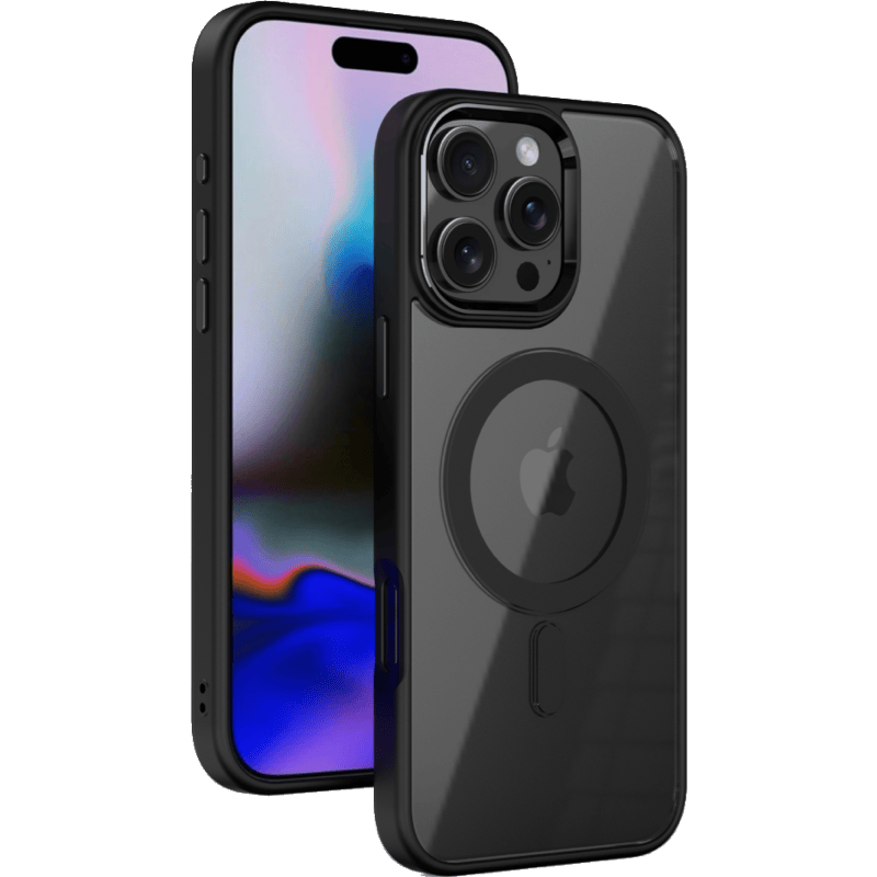 Etui WG Iron Magnet iPhone 16 Pro Max czarne front i tył