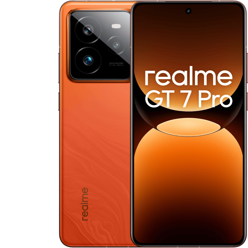 realme GT 7 Pro 5G 12/512GB pomarańczowy front i tył