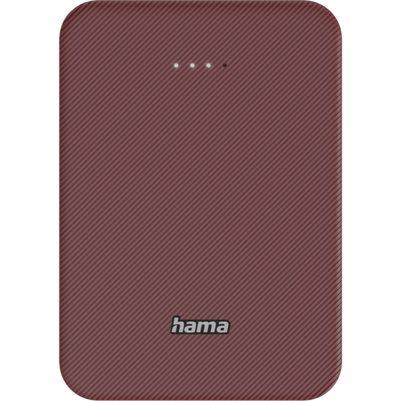 Hama power bank color 10000 mAh czerwony front