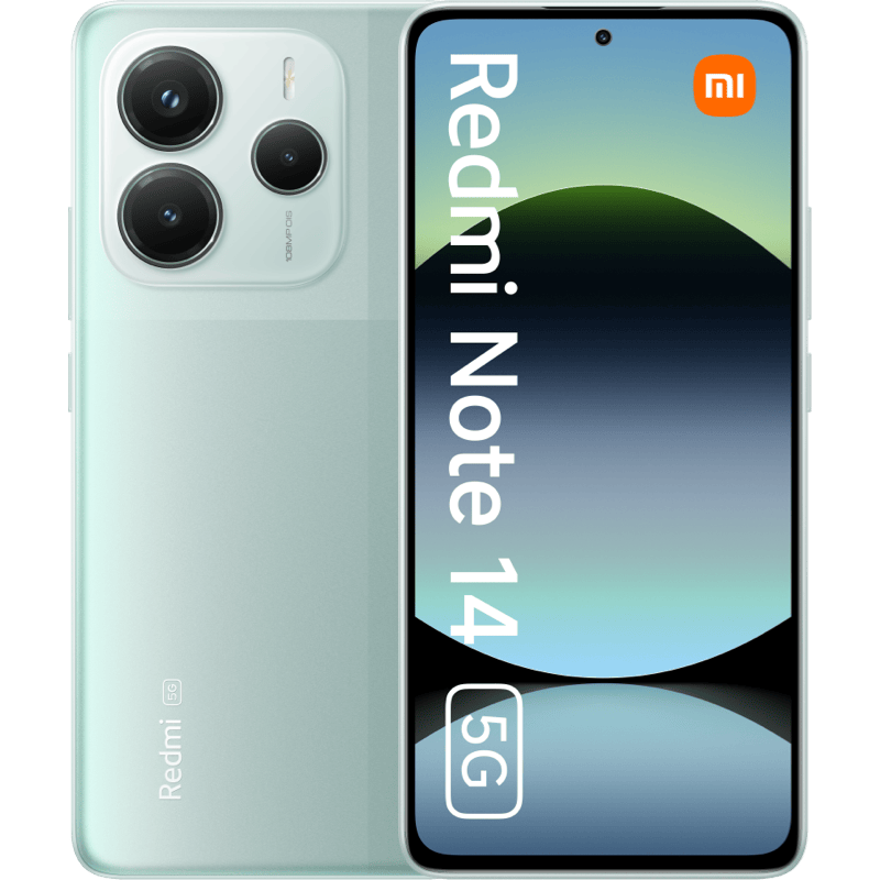 Xiaomi Redmi Note 14 5G 8/256 GB zielony front i tył