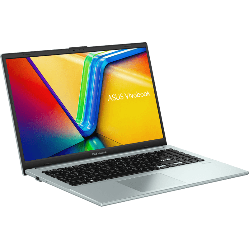 Laptop ASUS Vivobook E1504F zielony front prawy obrot