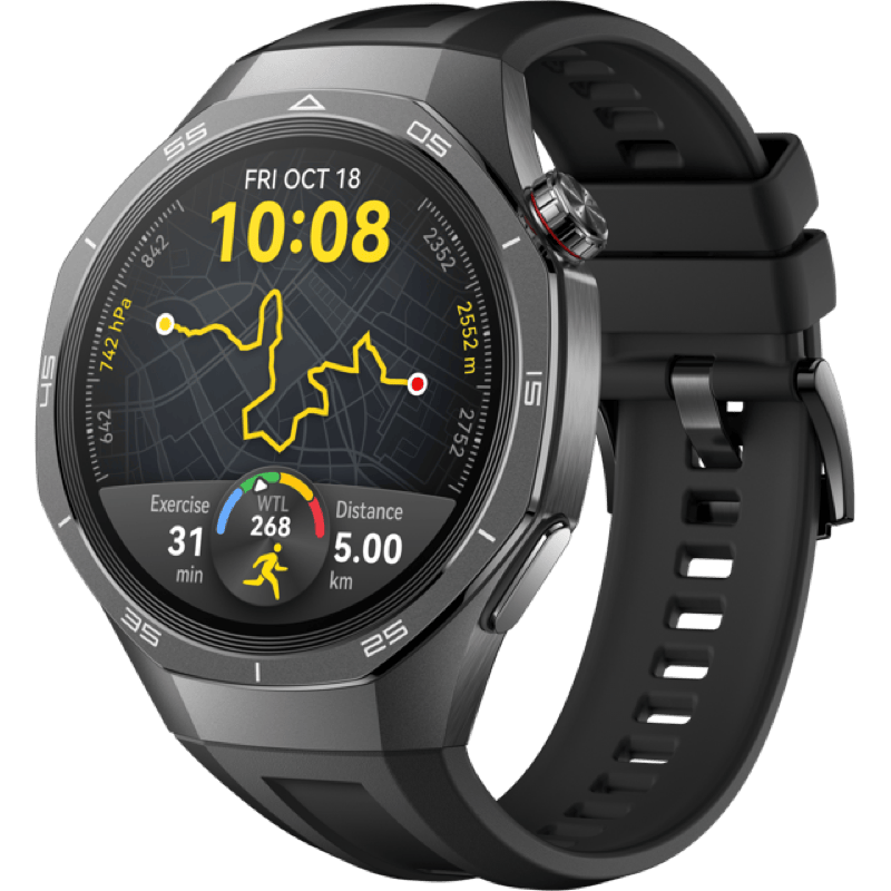 Huawei Watch GT 5 Pro 46mm Active czarny front lewy obrót