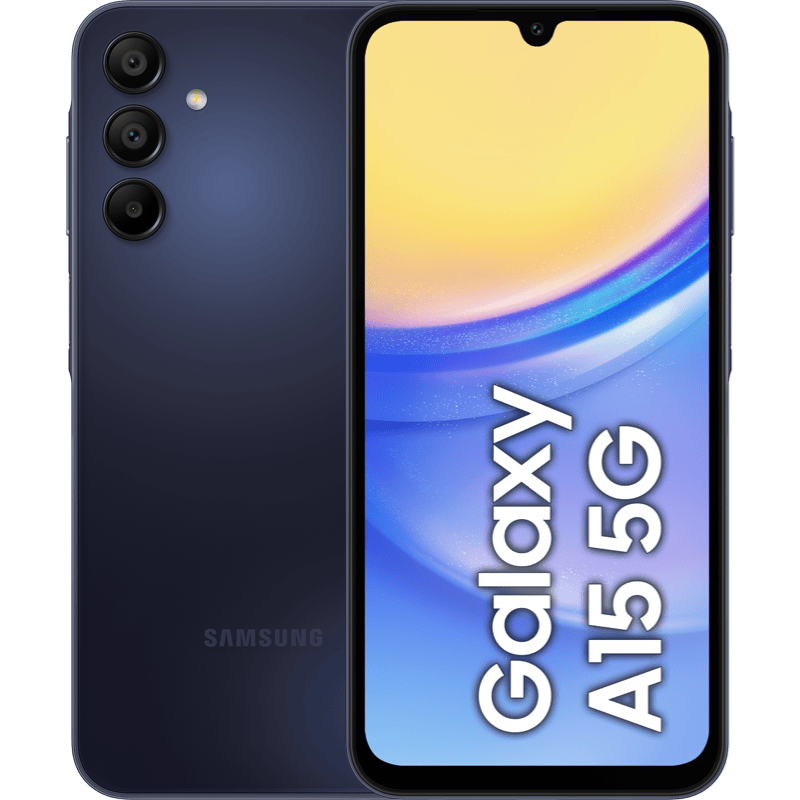 Samsung Galaxy A15 5G 4/128GB czarny front i tył